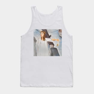 Pirate Girl sailing the Caribbean Illustration Tank Top